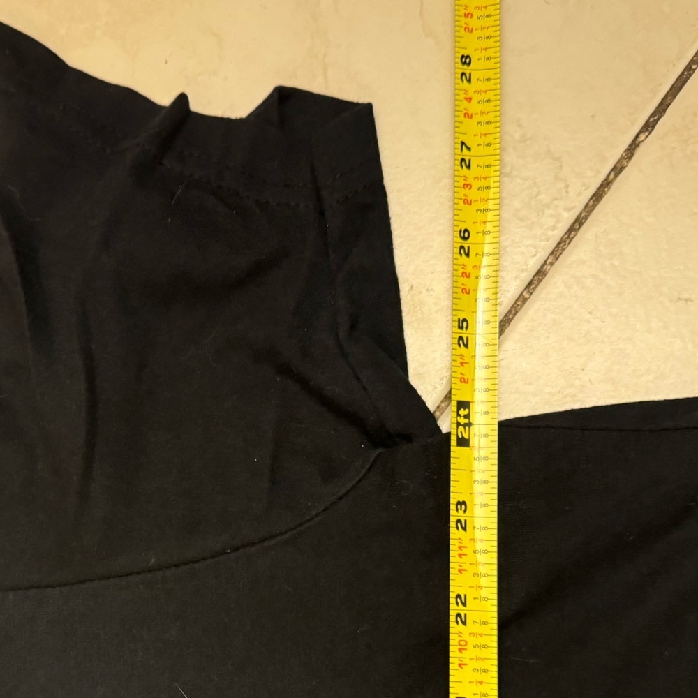 Italian Swag VNeck Black Tee Shirt - Missing Label - XL 24”W x 28”L - Picture 4 of 4